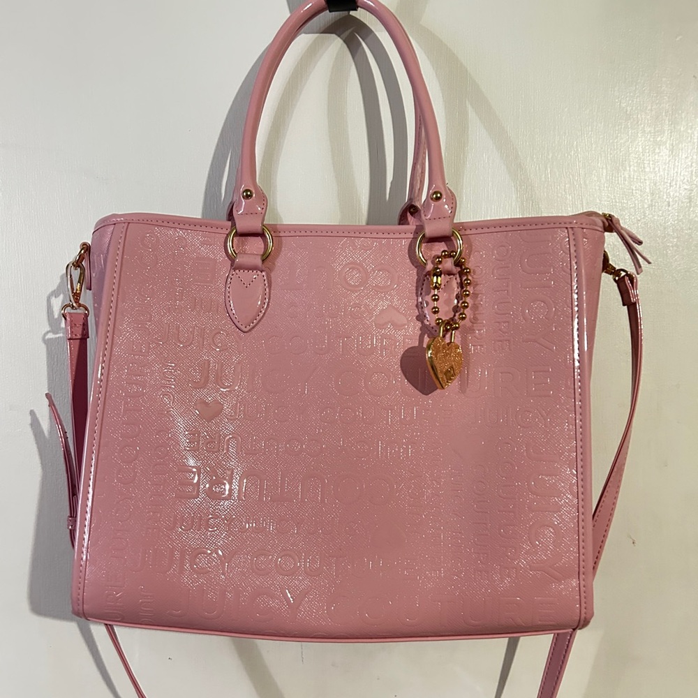 Juicy Couture Pink Embossed Tote Bag